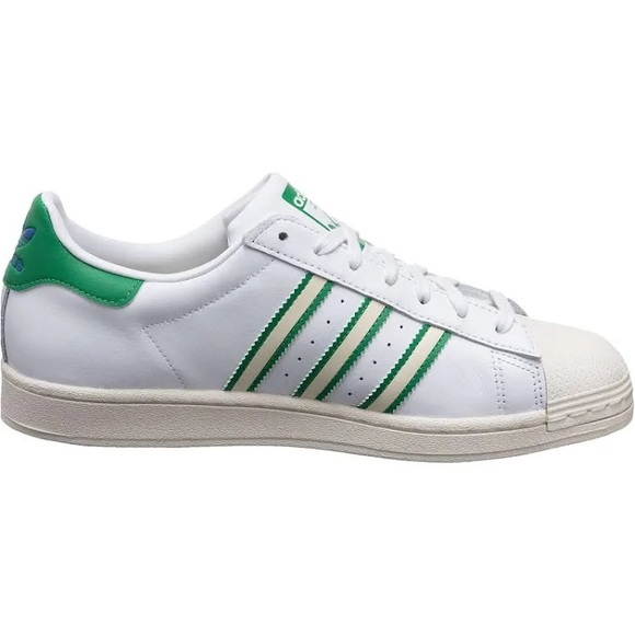 💚NWT Adidas Originals Superstar Team Colors - White/Green Sizes 7, 9.5 or 10 - Picture 9 of 14